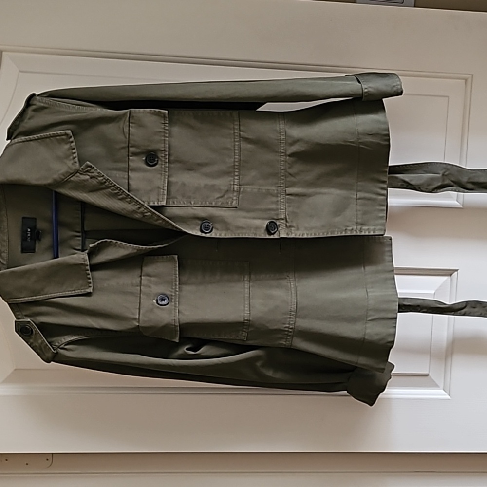 J. Crew  military-inspired cotton jacket.  Olive green, size XL.